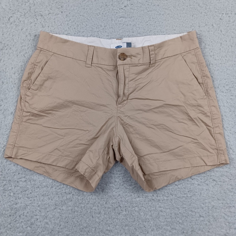 Old Navy Chino Everyday Short Women 4 Tan Khaki Stretch 5 Inseam 173925-05
